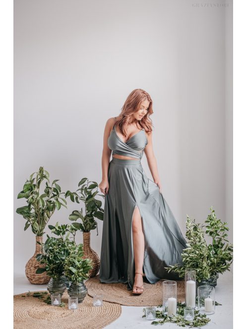 Gyönyörű Army Zöld Maxi Ruha - Nőies Elegancia és Stílus