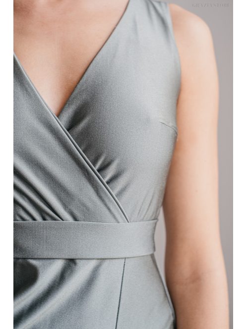 Elegáns Army Maxi Ruha Átlapolt Mellrésszel - Stílus és Kifinomultság