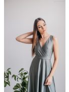 Elegáns Army Maxi Ruha Átlapolt Mellrésszel - Stílus és Kifinomultság