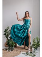 Ragyogó Zöld Maxi Ruha - Keresztpántos Elegancia és Stílus