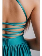 Madleine - boyscout zöld maxi ruha hátán pántokkal