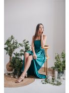 Ragyogó Zöld Maxi Ruha - Keresztpántos Elegancia és Stílus