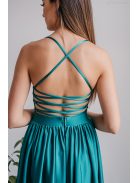 Ragyogó Zöld Maxi Ruha - Keresztpántos Elegancia és Stílus