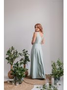 Zöld Színű V Kivágású Maxi Ruha - Divatos Elegancia és Stílus