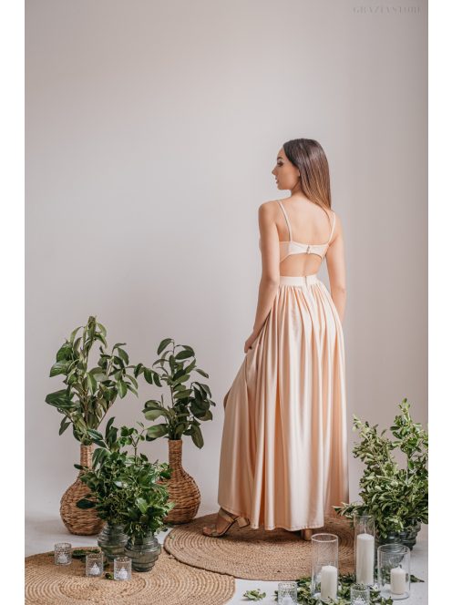 Fiatalos és Trendi Maxi Ruha - Pezsgő Színű Elegancia