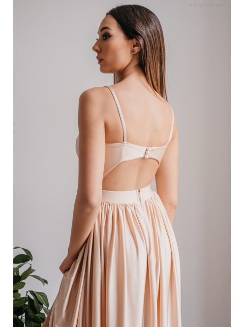 Fiatalos és Trendi Maxi Ruha - Pezsgő Színű Elegancia