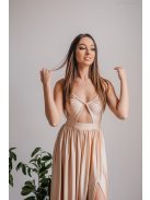 Lidia - különleges maxi ruha make-up színben