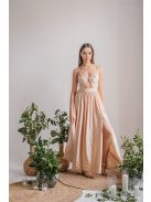 Fiatalos és Trendi Maxi Ruha - Pezsgő Színű Elegancia