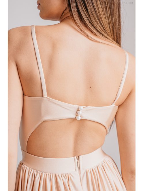 Lidia - különleges maxi ruha make-up színben