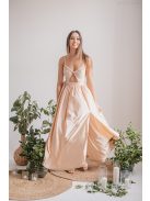 Lidia - különleges maxi ruha make-up színben 