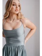 Foresty zöld maxi ruha hátán pántokkal elasztikus anyagból.