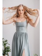 Foresty zöld maxi ruha hátán pántokkal elasztikus anyagból.