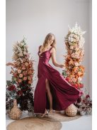 Zoe – bolero színű maxi ruha elasztikus anyagból