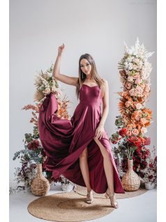   Dália – bolero színű maxi furfangos hátrésszel elasztikus anyagból