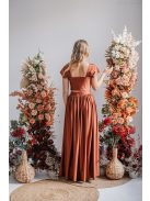 Rebeka – dattero színű elasztikus anyagú crop top