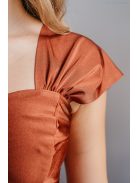 Romantikus crop top rozsdabarna színben alkalmakra. 