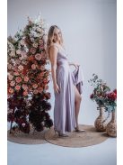 Abigél – átlapolt mellrészű alchimia színű maxi ruha 