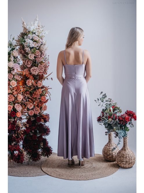 Abigél – átlapolt mellrészű alchimia színű maxi ruha 