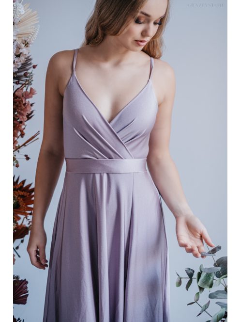 Abigél – átlapolt mellrészű alchimia színű maxi ruha 