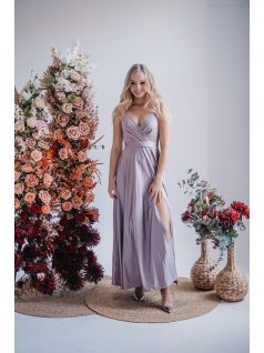   Abigél – átlapolt mellrészű alchimia színű maxi ruha 