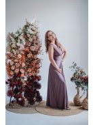 Heather - supernatural színű V kivágású maxi ruha