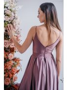 Zenina – V-kivágású maxi ruha spagetti pántokkal supernatural színben 