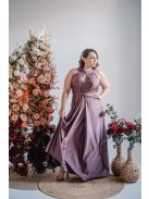 Barbi – elől-hátul csepp alakban kivágott maxi ruha supernatural színben