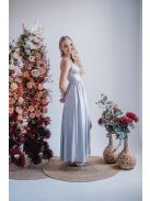 Hanna - V kivágású filigrana színű maxi ruha 