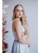 Hanna - V kivágású filigrana színű maxi ruha 