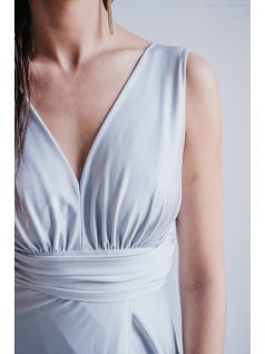 Heather - filigrana színű V kivágású maxi ruha