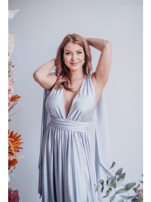 Scarlett - különleges maxi ruha keresztezett hátrésszel filigrana színben