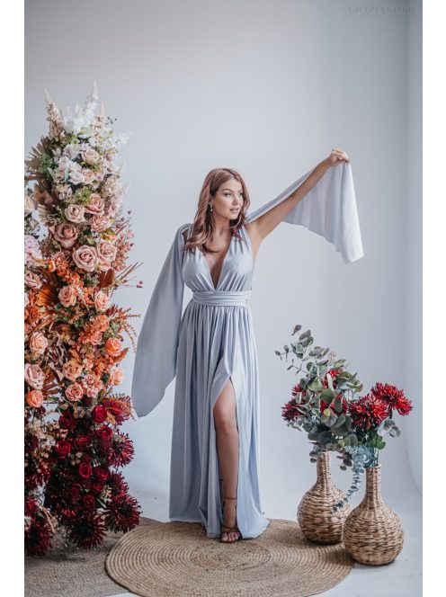 Scarlett - különleges maxi ruha keresztezett hátrésszel filigrana színben