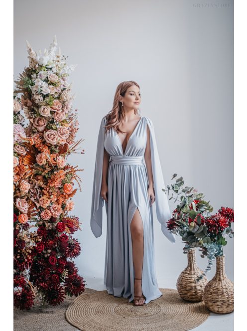 Scarlett - különleges maxi ruha keresztezett hátrésszel filigrana színben