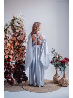   Scarlett - különleges maxi ruha keresztezett hátrésszel filigrana színben