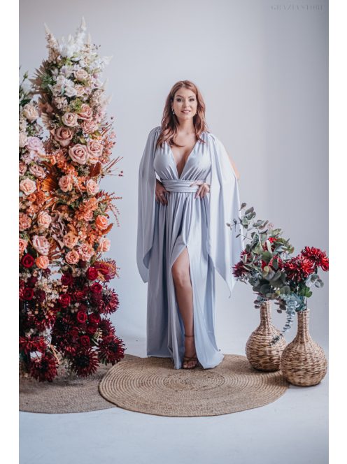 Scarlett - különleges maxi ruha keresztezett hátrésszel filigrana színben