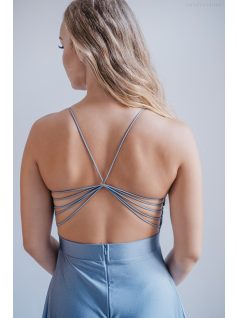   Gitta – riva színű maxi ruha  különleges hátmegoldással 