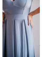 Zenina – V-kivágású maxi ruha spagetti pántokkal riva színben 