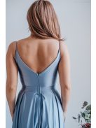 Zenina – V-kivágású maxi ruha spagetti pántokkal riva színben 