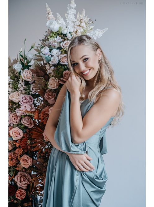 Dália – foresty színű maxi furfangos hátrésszel 