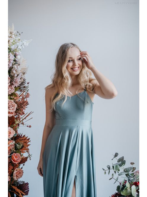 Dália – foresty színű maxi furfangos hátrésszel 