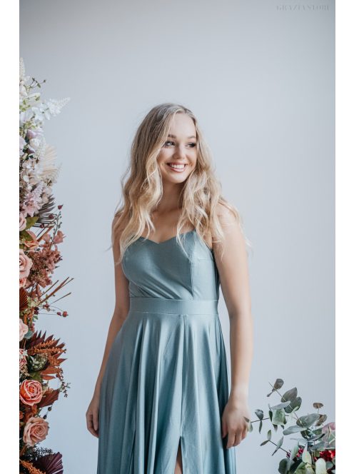 Dália – foresty színű maxi furfangos hátrésszel 