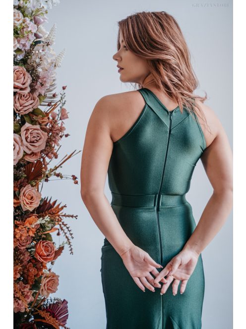 Eliza - goblin színű különleges maxi ruha szűk szoknyával 