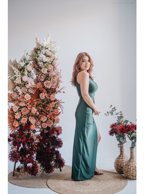 Eliza - goblin színű különleges maxi ruha szűk szoknyával 