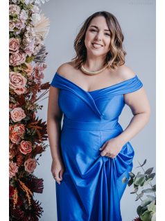   Audrey - szív kivágású maxi ruha A vonalú szoknyával teneriffe színben