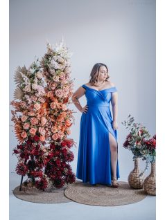   Audrey - szív kivágású maxi ruha A vonalú szoknyával teneriffe színben