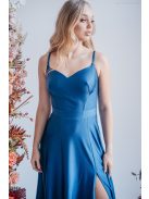 Sophie – Vékony pántos, szív kivágású maxi ruha isola színben