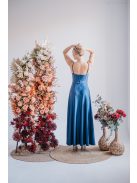 Sophie – Vékony pántos, szív kivágású maxi ruha isola színben