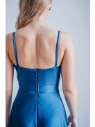 Sophie – Vékony pántos, szív kivágású maxi ruha isola színben