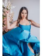 Madleine – blue fondale színű maxi ruha hátán pántokkal 