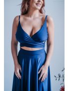 Yvonne - maxi ruha keresztezett felsővel blue scuro színben